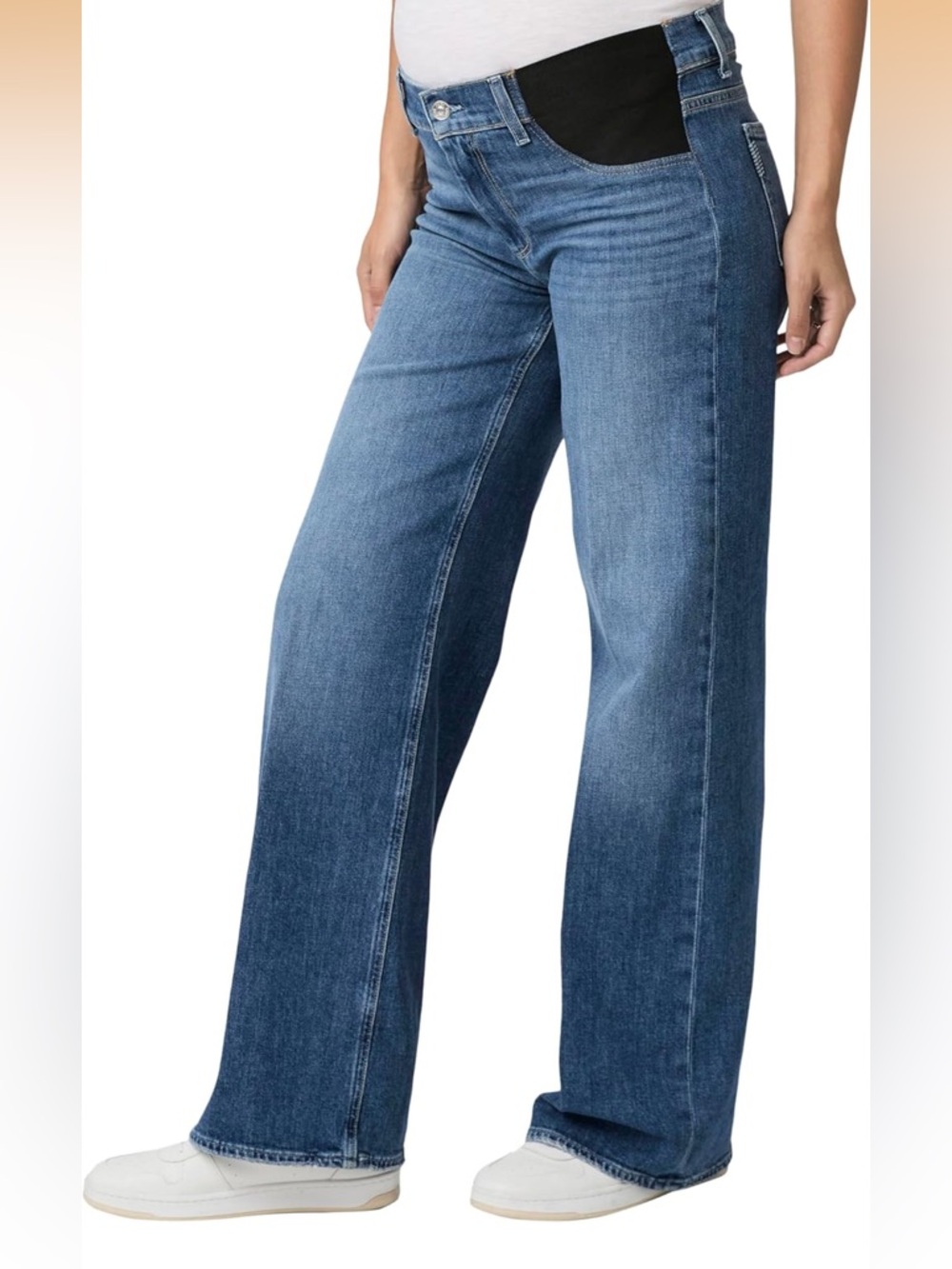 PAIGE Women's Sasha 32 Inch Inseam Maternity in Stefania Distressed